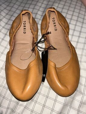 torrid Cognac Ballet Flats with Elastic Heel